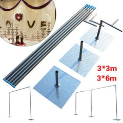 10x10ft/10x20ft Wedding Party Backdrop Stand Pipe Kit Curtain Frame Telescopic
