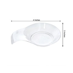 Plastic CLEAR Handled Round Mini 4″ PLATES with Handles Party Wedding Catering