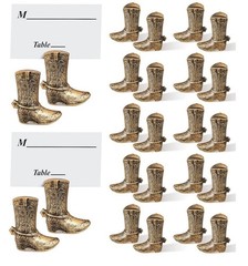 22 Pcs Cowboy Boots Table Card Holder Table Number Holders 1.9 x 1.6» Alloy