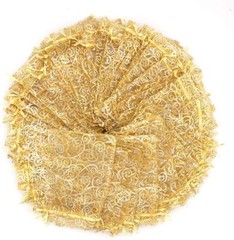 100x Gold Sheer Organza Bags 4×5 Inch Mesh Jewelry Favor Drawstring Gifts Bags
