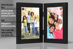 Americanflat Hinged 5×7 Picture Frame with Shatter-Resistant Glass – Double P…