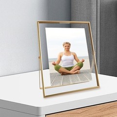 Gold Floating Frame (2 Set), For Picture 7×9, 6×8, 5×7, Tabletop 8″×10″ Gold(U)