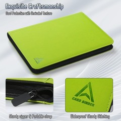 Arkeiliy 9 Pocket Card Binder – 540 Capacity Zip Closure Premium