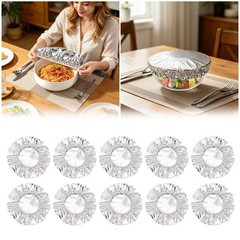 10Pcs Home Dining Food Container Aluminum Heat Retaining Cover Kitchen Food