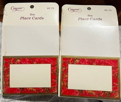 Caspari Red Marble Place Cards – 2 x Pack of 10 [for 20 in total]