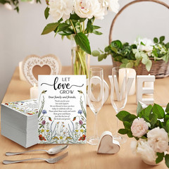 50 Packs Wedding Favors for Guests Let Love Grow Seed Packet Kraft Bags Wildflow