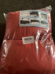 HAORUI Open Back Table Skirts, 4Pack Orange/ Red color..