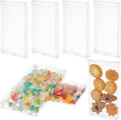 30PCS 7x4x0.7 Transparent PVC Box Candy Treat Box Party Favor Boxes Rectangle…