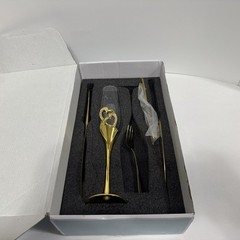 Parihy Gold Wedding Cake And Server Set Wedding Champagne Flute, MISSING A GLASS