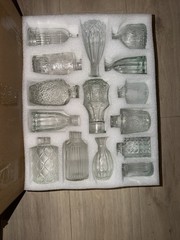 30pc Clear Glass Bud Vases Bulk Set Vintage Style Mini Flower Vase Wedding Decor