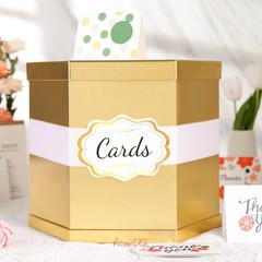 Rosegld Card Card Receiving Ribbon 14X12X12 Inches Elegant Card Holder For