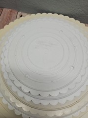 Wilton Circles of Strength 6 pc tier Cake Separator Plates Scalloped 8 – 18″