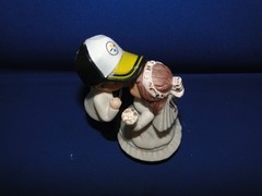 New Pittsburgh Steelers Kissing Bride & Groom Wedding Cake Top figurine with cap