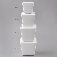 25 WHITE Quart Chinese Take Out Box 26 oz Food Pail Party Favor Wedding Candy