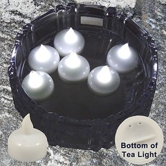 24 Flameless Floating LED tealight Candle Battery operated WHITE tea lights NEW