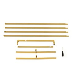 6 ft Gold Metal Floral Display Frame Rectangle BACKDROP STAND Wedding Arch Event