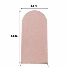 7 ft Fitted Metallic Spandex Round Top Wedding Arch Backdrop STAND COVER Party