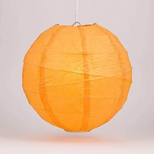 Quasimoon 20″ Orange Irregular Ribbed Paper Lantern (10 PACK) by PaperLantern…