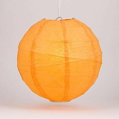 Quasimoon 20″ Orange Irregular Ribbed Paper Lantern (10 PACK) by PaperLantern…