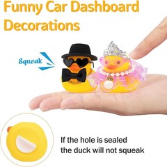 Pair Set of 2 Bride and Groom Rubber Ducks for Wedding Favors, Party Favors, Cer