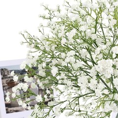 Baby Breath Artificial Flowers,Pcs Gypsophila Faux Flowers Fake Baby 15 White