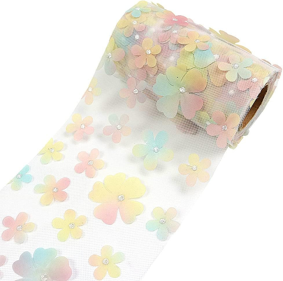 Rainbow Tulle Rolls 4.7 Inch X 10 Yards (30 Feet) Color Tulle Rolls Spool Fabric