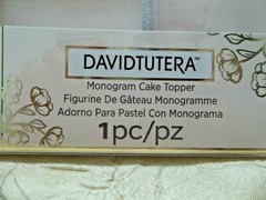 David Tutera Monogram Wedding Cake Topper Letter “D” Rhinestones Silver NIP