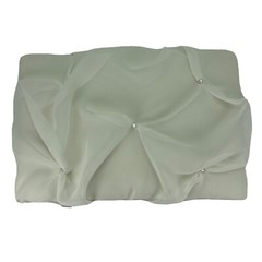 Cathys Concepts White Chiffon Wedding Guest Book Swarovski Crystal Accents