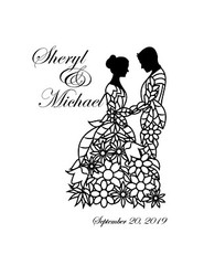 Bride and Groom Dancing Personalized Photo Art Print Wedding Marriage