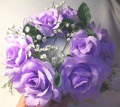 1 Wedding Decorations Quinceanera Anniversary TABLE Silk Lavender Flower Basket