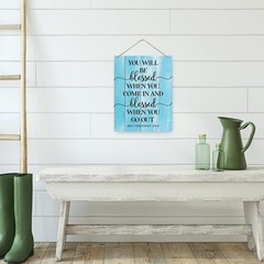Religious Decor Sign, You will Be Blessed When You Come In Sign, Rustic Woode…