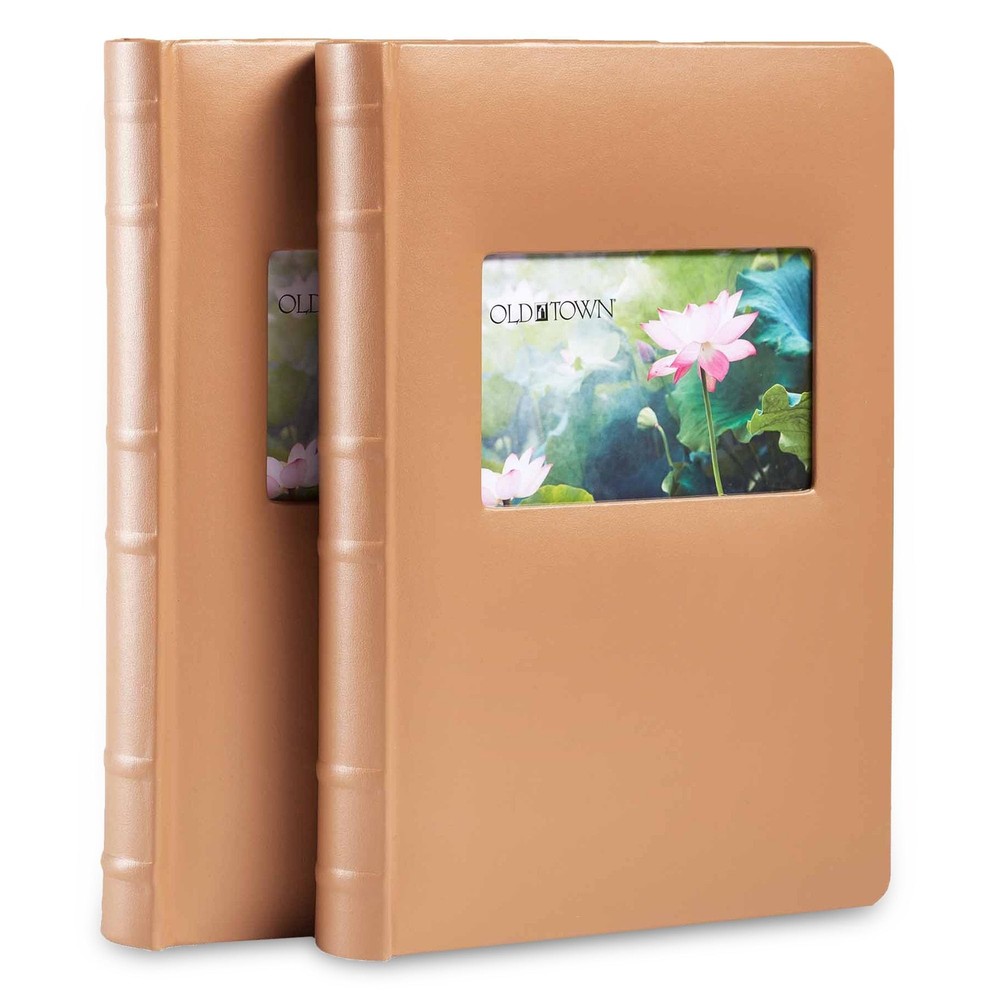 Old Town 2-Pack Bonded Leather Photo Albums, Photo Album 5×7 & 4×6 Slots, Car…