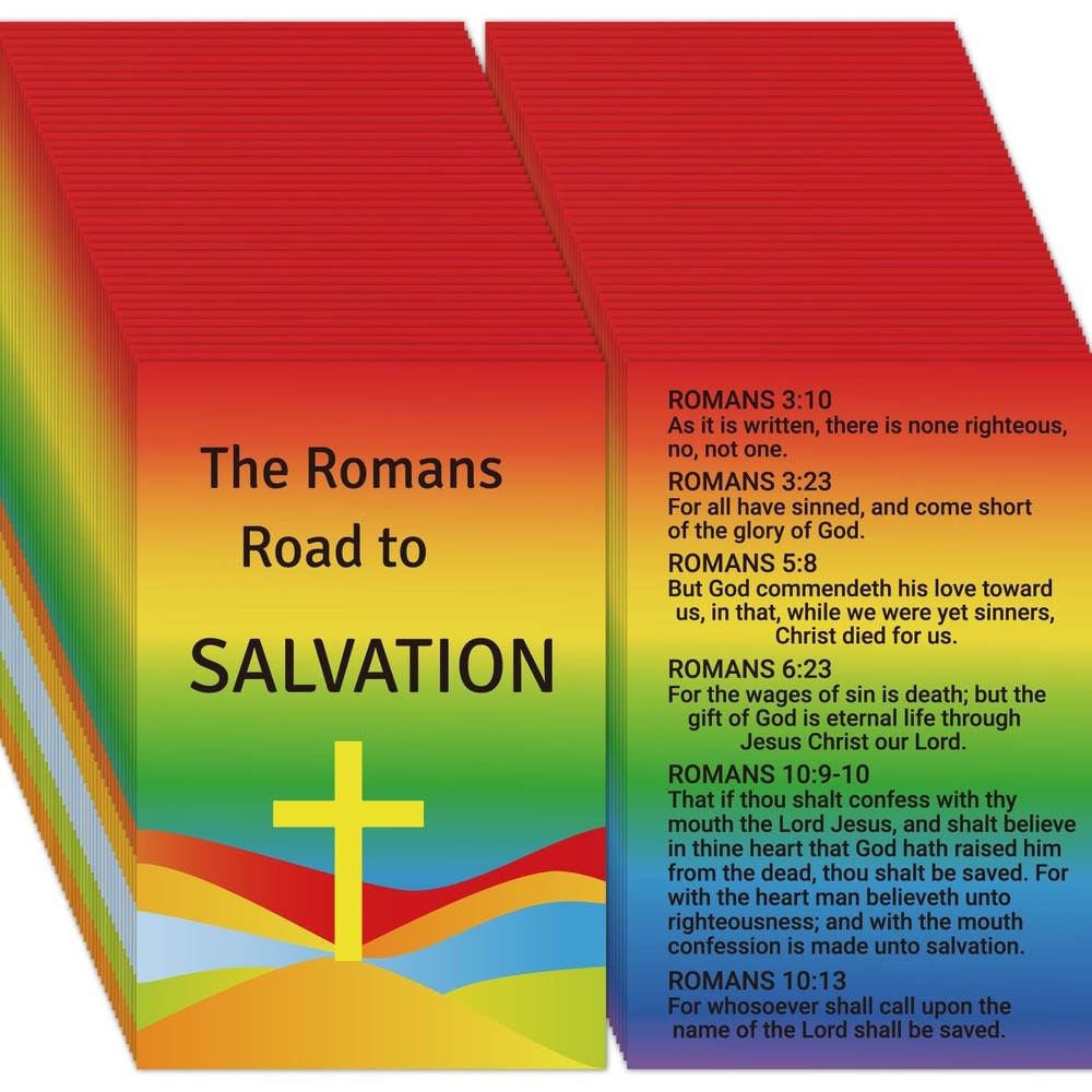 Fankya 240pcs The Romans Road to Salvation Gospel Tracts Plan of bright 1