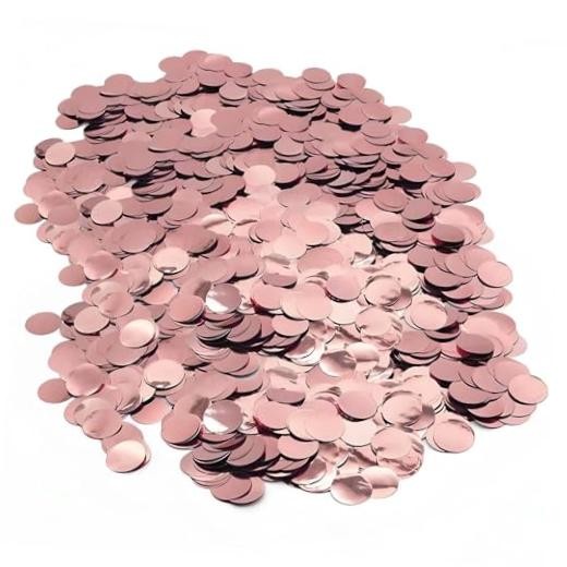 Metallic Foil Confetti 8000 Pcs Shiny Round Table Confetti for Fill Rose Gold