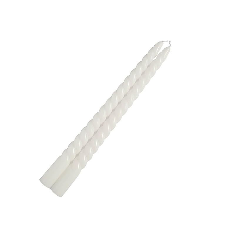 Taper Candles 12 Unscented White 11 in Long Spiral Premium Wax 11″,
