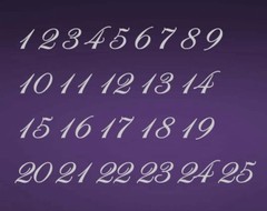 Wedding Table Numbers 1-10,15,20,or 25 Centerpiece Vinyl Sticker Decals (c)