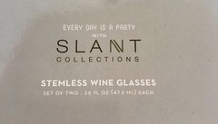 Mr & Mr Gold Stemless Wine Glasses Same Sex With Elegant Lettering 176 Oz