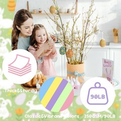 30 Sheets Easter Pastel Cardstock 8.5×11 Inch,5 Colors 250GSM/90lb Thick Craf…
