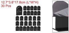 30pcs Black Arch Sign with Stand, 5″x7″ Table Number Holders(Numbers 1-30)