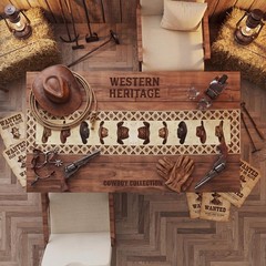 Western Party Decorations – Western Cowboy Table Runner For Cowboy Party