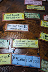 Lot of 46 Handmade Rustic Wine Wedding Favor Signs Guest Gifts Engagement Decor
