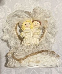 1985 Wilton Vintage Western Cowgirl Cowboy Couple Wedding Cake topper