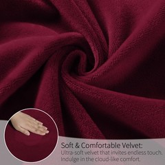 MOSAYT Velvet Stretch Chair Covers for Dining Room Set of 4 – Soft Slipcovers…