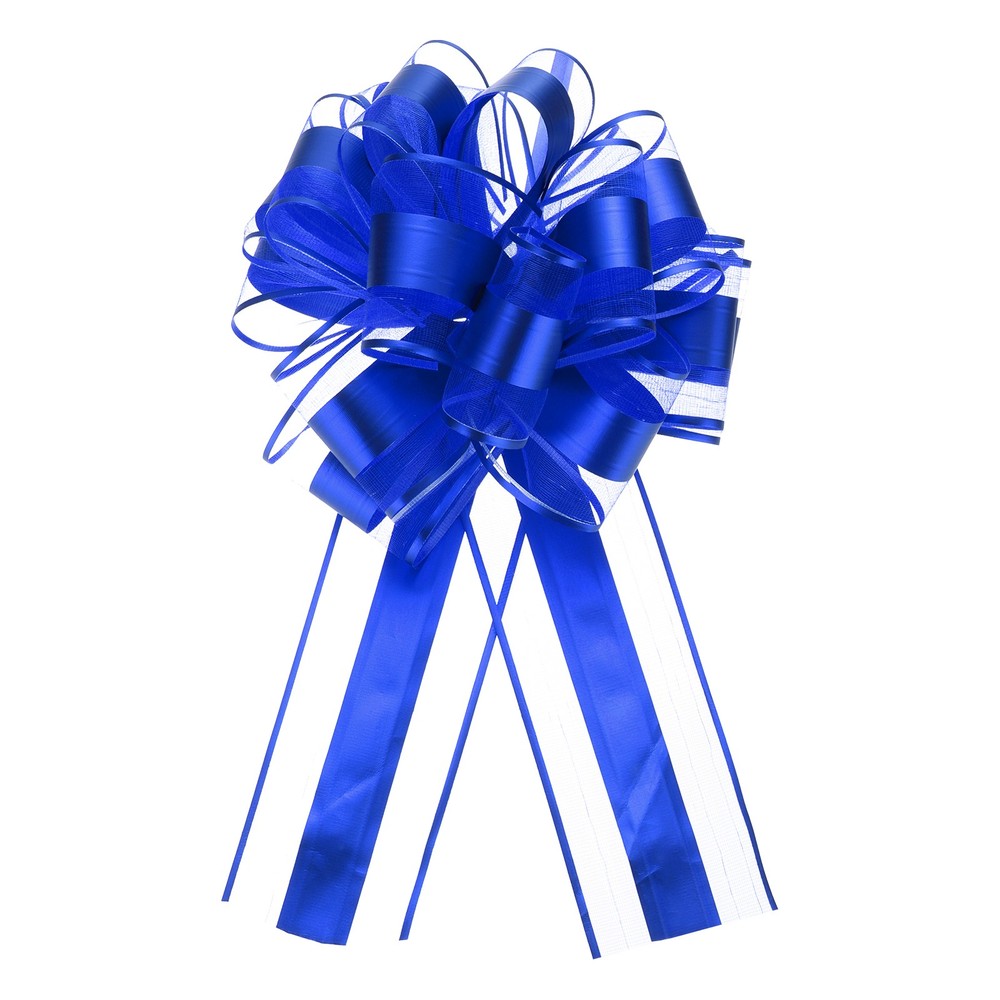 12pcs Extra Large 28cm Gift Bows Blue Ribbons for Christmas