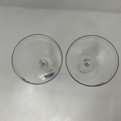 25TH Wedding ANNIVERSARY TOASTING CHAMPAGNE GLASSES 4 Oz Silver City