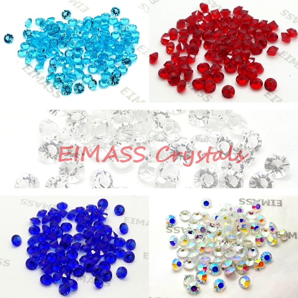 100 x Grade A Table Scatter Crystals, EIMASS® 3787 Glass diamonds, Diamante, Gem