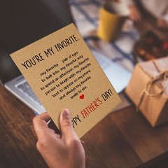 Fathers Day Card for Husband – Funny Fathers Day Cards from Wife, Fiancee – H…