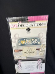 Bride & Groom Car Decoration Kit – 20 Pieces Included (Window Stickers, Magnet)