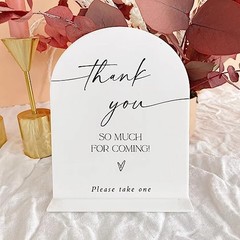 8×10 Inch Arch Acrylic Sign with Stand | 5 Pack Blank 8×10 Inch (5pcs) White