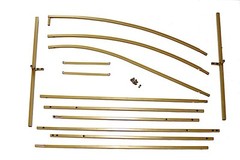 8 ft GOLD Half Moon Metal Floral Display Frame Arch Backdrop STAND Party Events